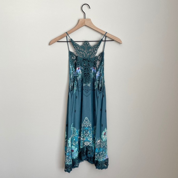 Free People Who’s Sorry Now Slip Dress Floral Lace - Picture 5 of 8
